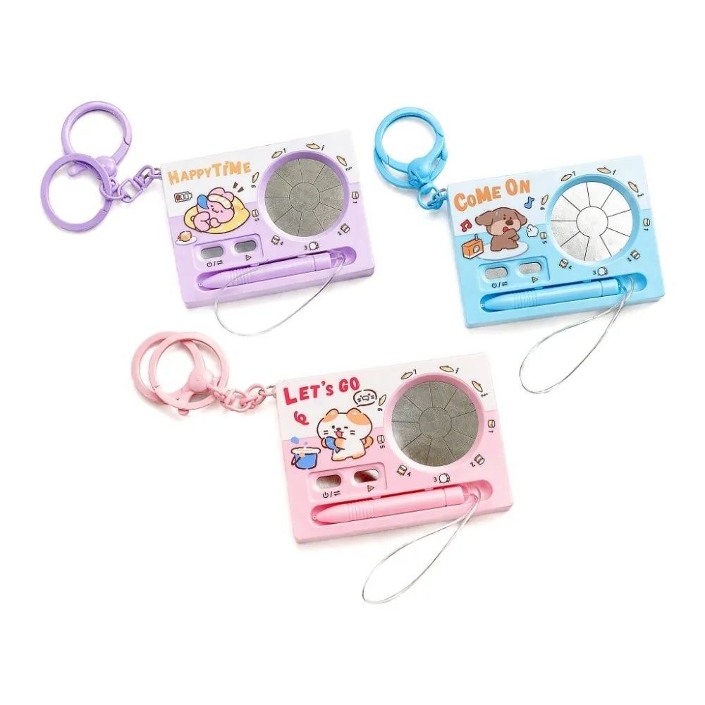 Compact Portable Size Music Instrument Keychain Smooth Sturdy Plastic Lightweight Sound Fidget Pendant Built-In Sound Structure