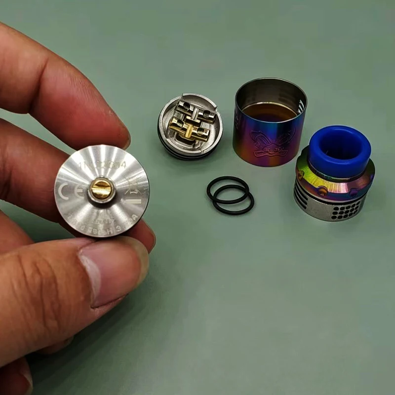 Dead Rabbit V3 RDA 24mm Tank Replacement Single/Dual Coil Steel Material for 510 spare partsThread Mod - view 6