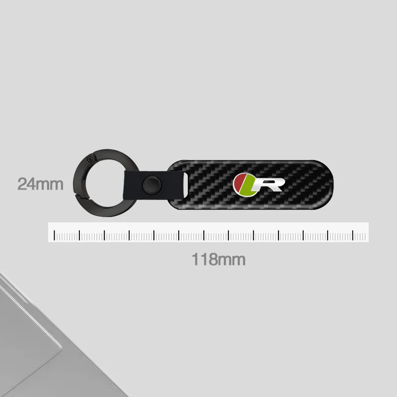 Carbon Fiber+Zinc Alloy Resin Car KeyChain Key Chain Keyring Key Ring For X-TYPE F-TYPE XE XF XJ XK Jaguar Land Rover RS Emblem