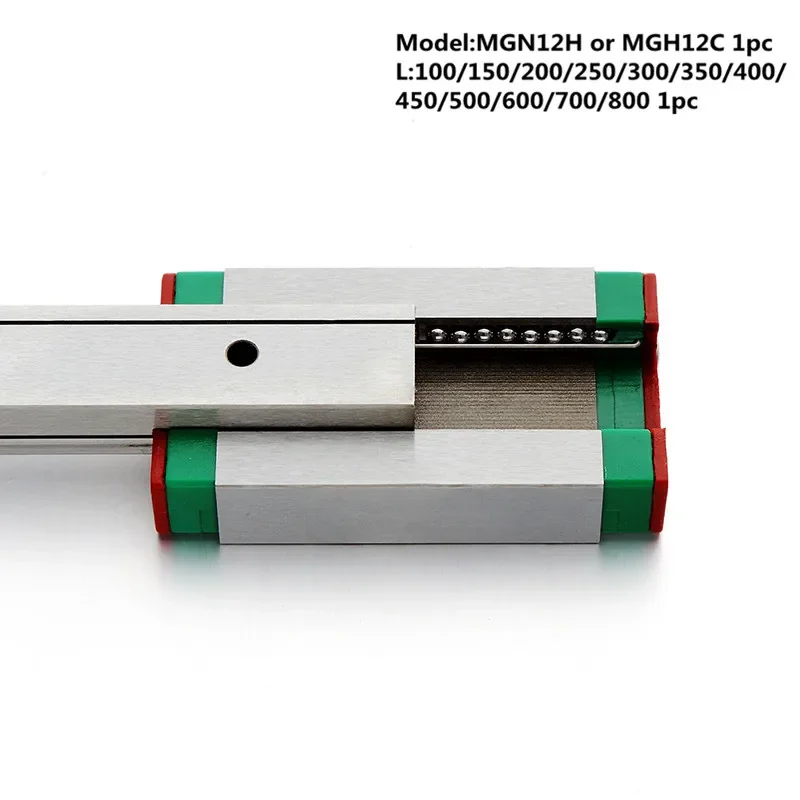 MGN12 CNC 12mm miniature linear rail guide  MGN12C 700 800 mm MGN12H linear block carriage or MGN12H narrow carriage