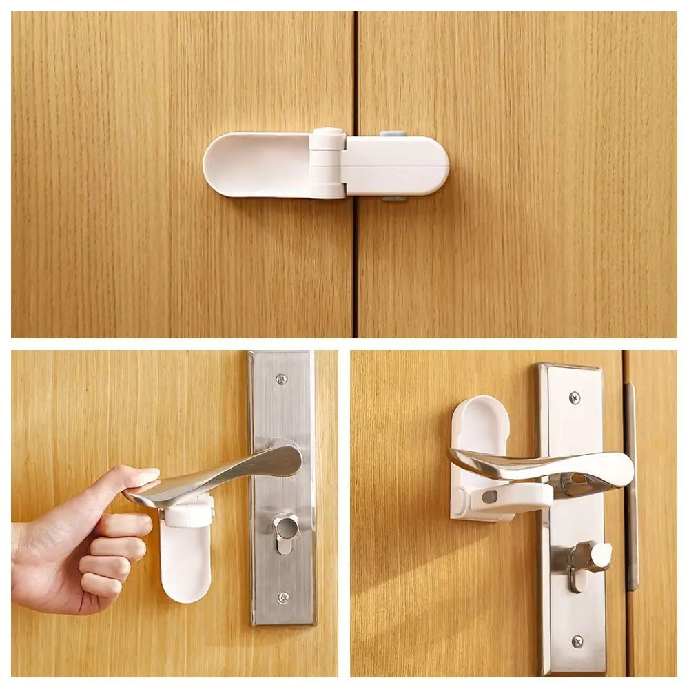 New No Tools Required Door Lock No Adhesives Required Simple Install Unisex Proof Door Lock Door Knob Safety Lock Renters Use
