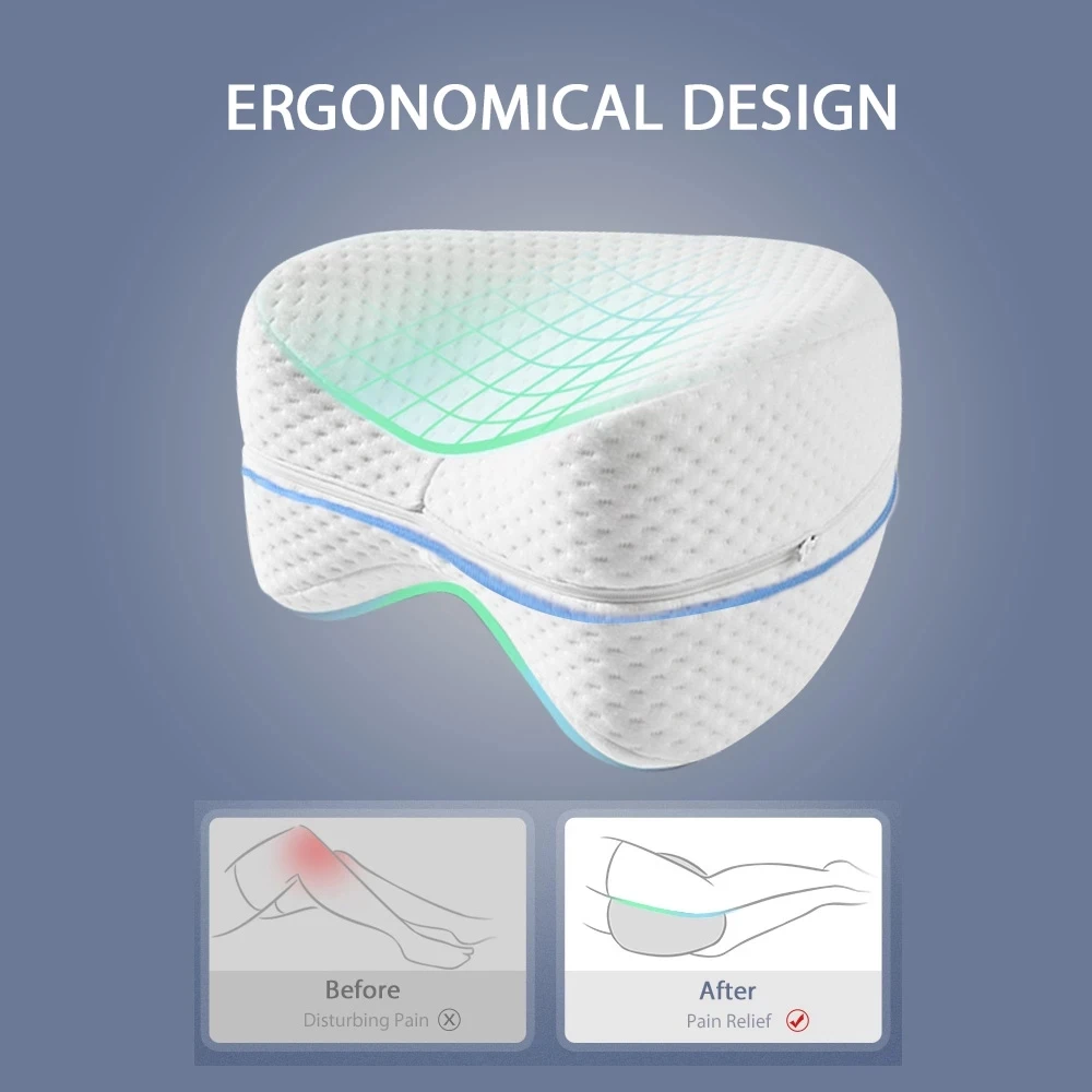 Memory Baumwolle Bein Kissen Schlafen Orthopädische Ischias Zurück Hüfte Gelenk Schmerzen Relief Oberschenkel Bein Pad Kissen Hause Memory Foam