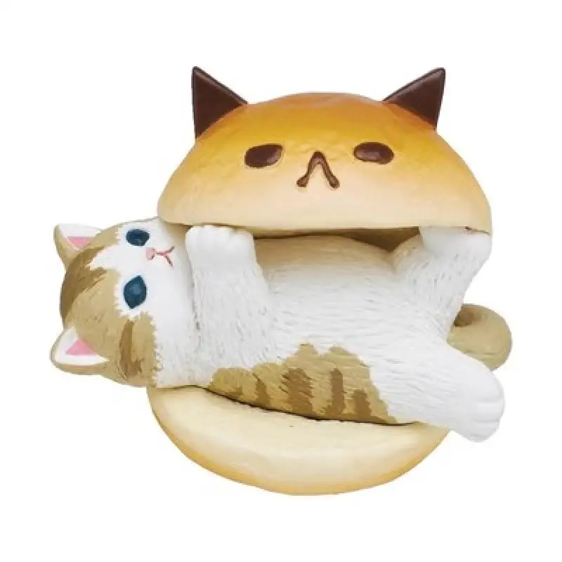 Mofusand Cats Figures Maritozzo Cat Action Figure Gashapon Sandwich Bread Q Version Kawaii Gifts Model Toy for Kids