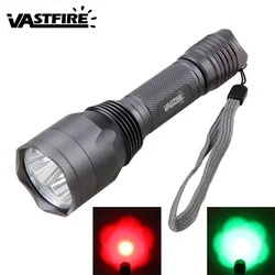 VASTFIRE 10000Lm Green Red LED Tactical 250 yard Hunt Flashlight Portable Lantern Lights dive light Lamp Torch