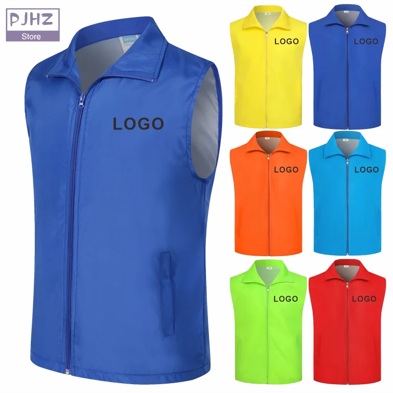 Customized Logo Vest Summer New Sleeveless Kids Thin Breathable Vest Activity Volunteer Vest Custom Logo Printing Brand Text