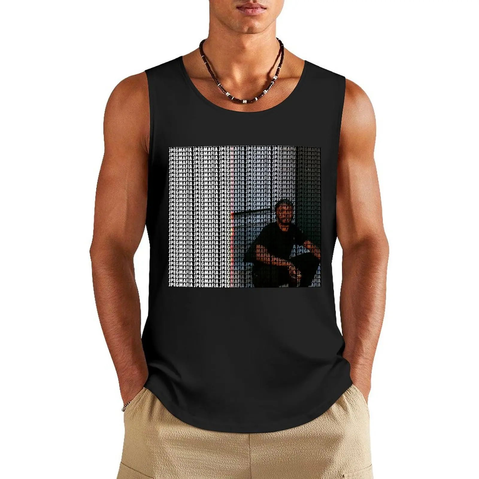 JPEGMAFIA (Veteran) Text Design Tank Top t shirts men clothes anime clothes