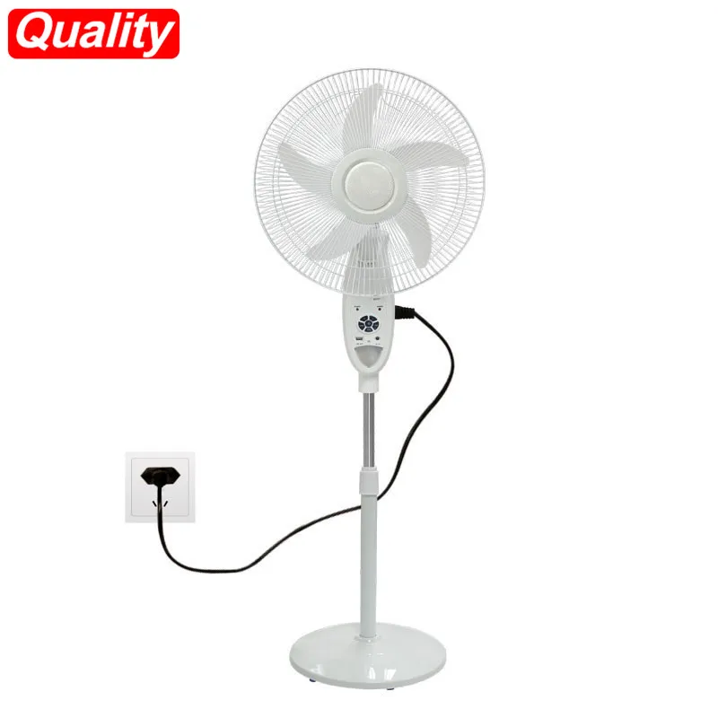 

16 Inch Stand Solar Fan with Remote Two Speeds Rechargeable Fan with Solar Panel LED Light USD Port