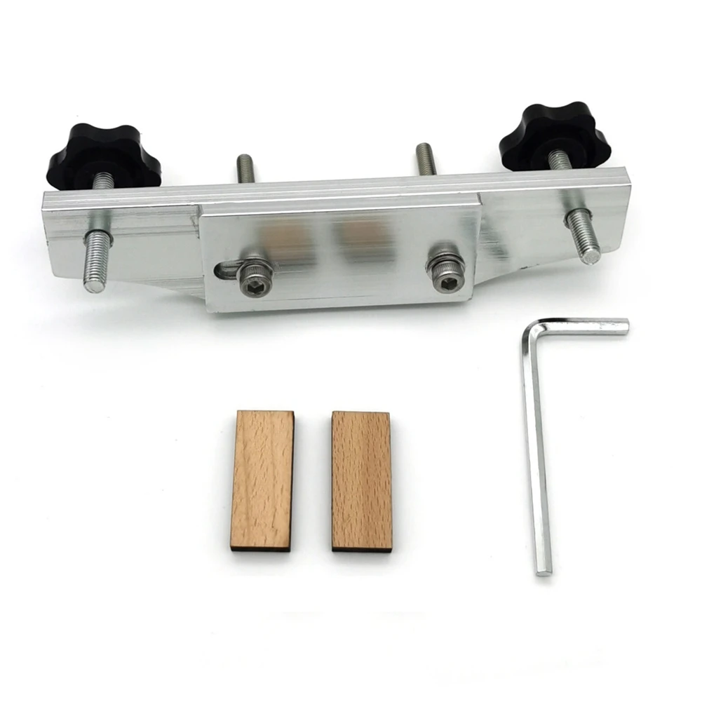 Metal Guitar Bridge Clamp Stainless Steel Guitar Bridge Bonding Tool for Luthiers with Wooden Block Guitar Luthier