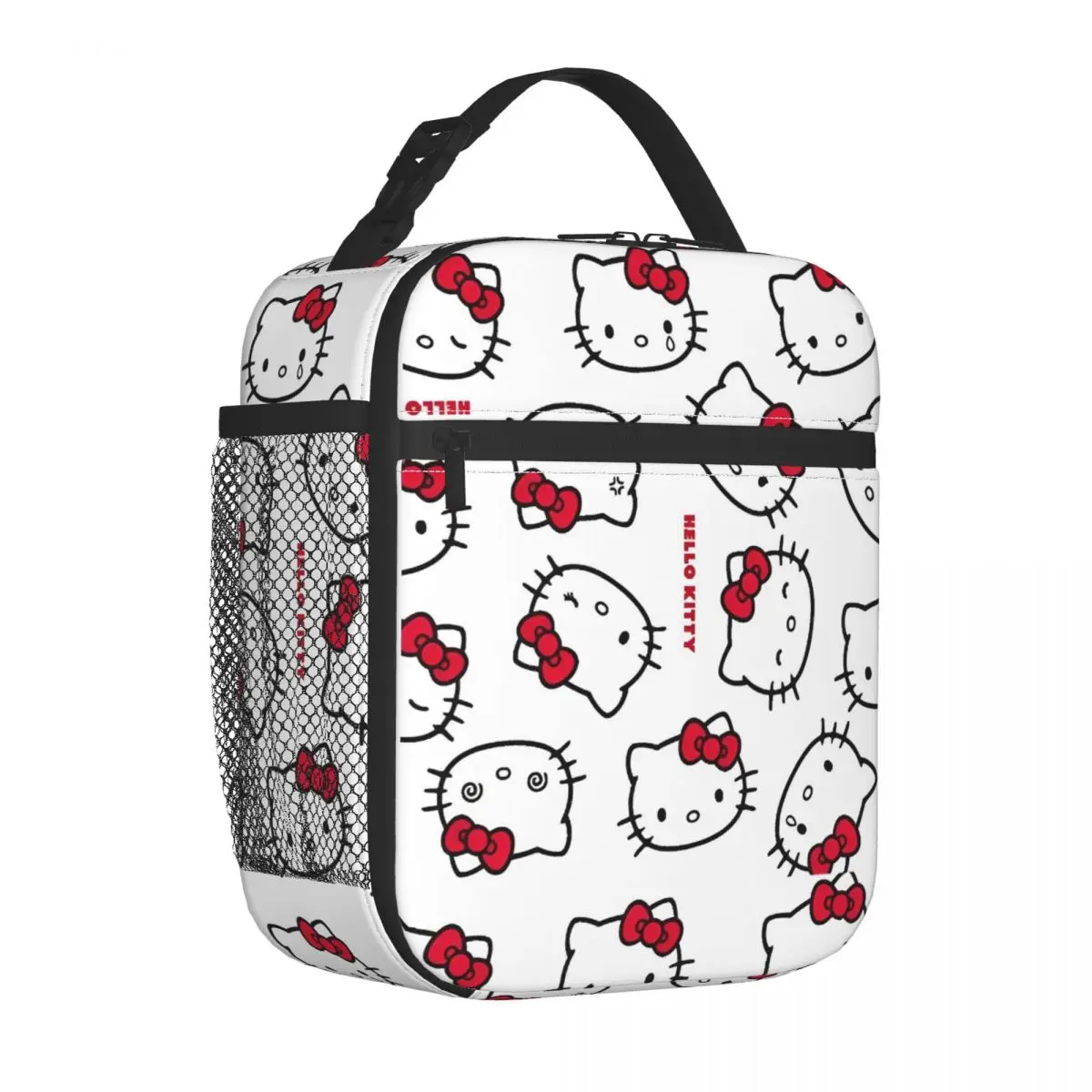 

Hello Kitty Expression Pattern Insulated Lunch Bag Large Reusable Thermal Bag Tote Lunch Box Work Picnic Girl Boy