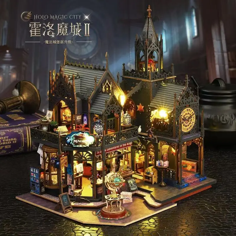 

Hermione Granger Magic Castle Building Blocks Diy Scene Room Miniature House Gifts for Boys and Girls for Holidays Peripheral