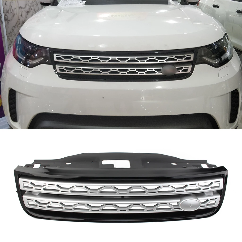 

Black Car Front Bumper Grill Air Intake Radiator Grille Fit For Land Rover Discovery 5 2017 2018 2019 2020 2021 Car Accessories