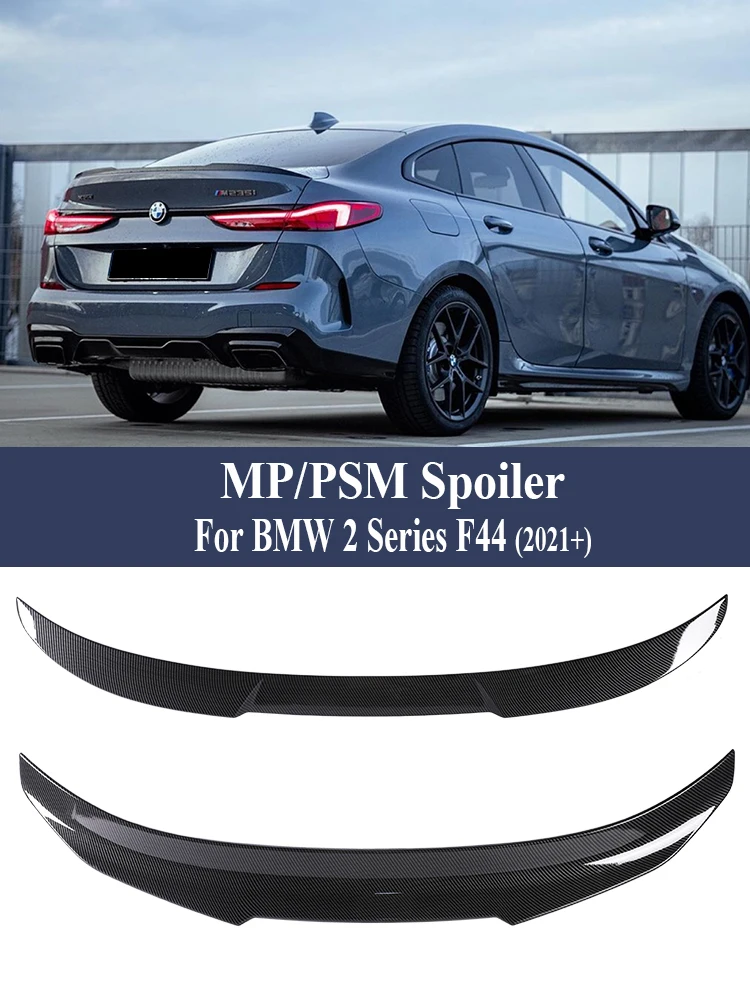 

For BMW 2 Series F44 Carbon Fiber Rear Spoiler Lip Bumper Trunk Wing Tail Kit M4 PSM Style 2021+ Glossy Black Accessories