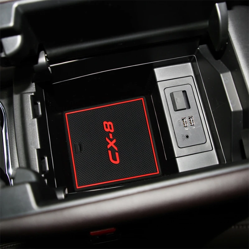 Rubber Mat Door Mat Anti-slip Cup Pad For Mazda CX-8 CX8 CX 8 2013 2014 19pcs Interior Decoration Accessory Gate Slot Pad
