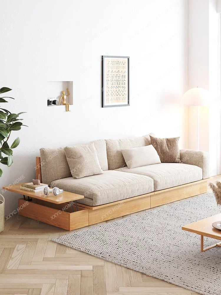 Sofa bed folding dual-purpose Japanese-style retractable solid wood  modern living room multi-functional floor sofa