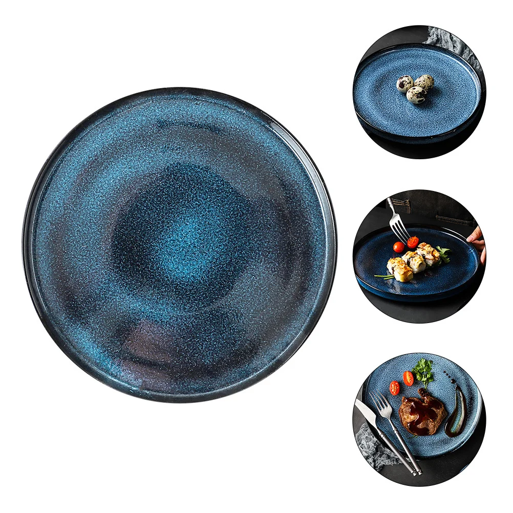 

Керамическая тарелка для стейка, элегантный дизайн, многофункциональная посуда, поднос для завтрака, тарелка для закусок, бытовой отель, ресторан-бар
