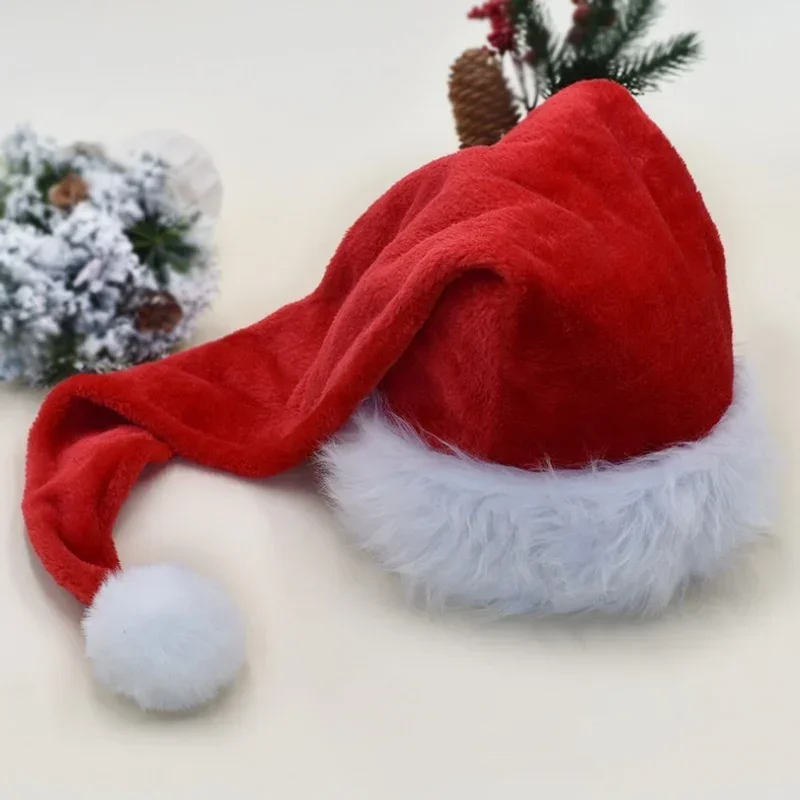 Super Long Kids Santa Hat Soft Plush Christmas Costume Hat Xmas Party Decor Festive Accessory Holiday Gift