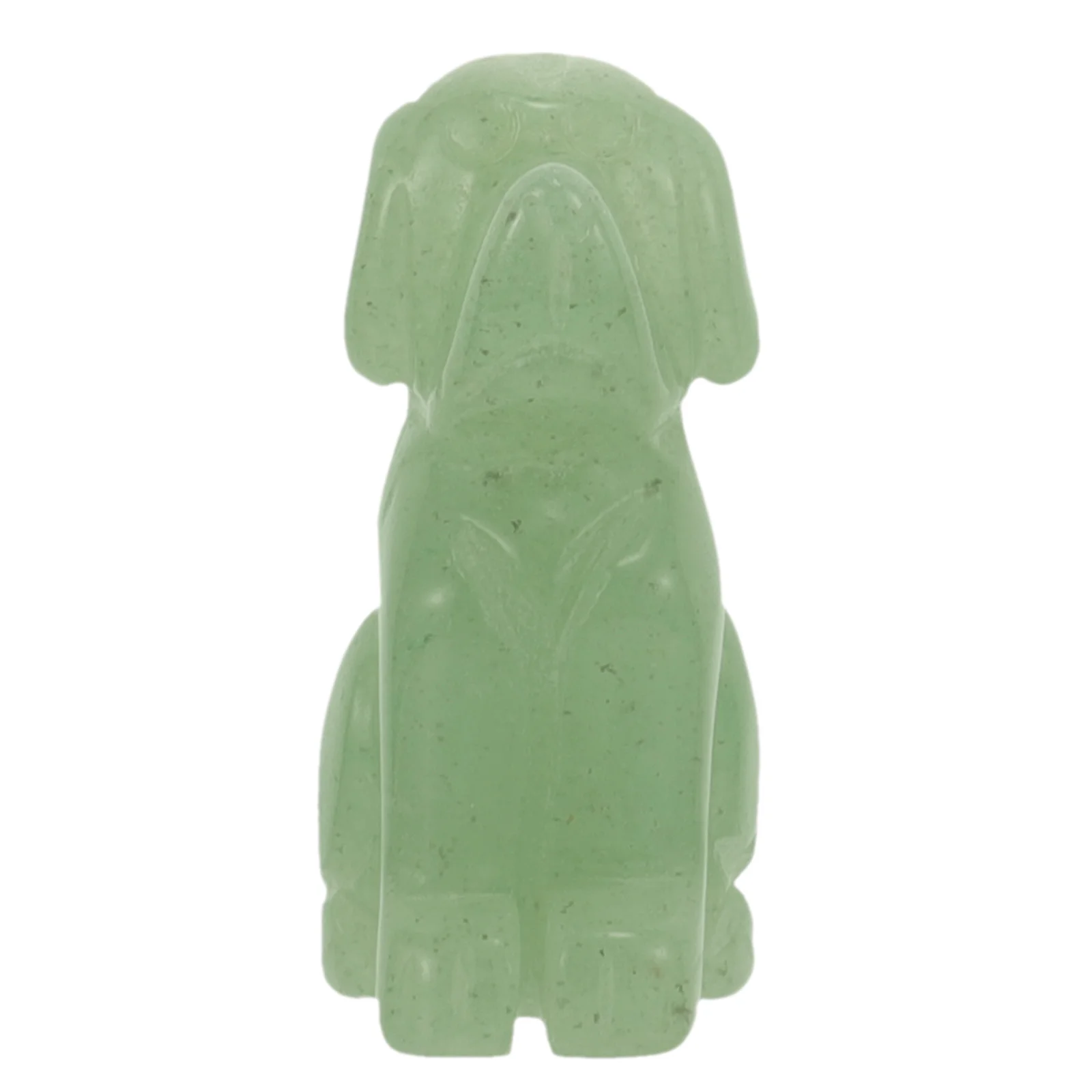 

Jade Stone Dog Adornment Small Ornament Home Office Desktop Decoration Miniature Sculpture Accent Jade Dog Statue