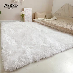 Plush Fluffy Rug Child Bedroom Rug Multicolor Shaggy Living Room Carpet Sofa Coffee Table Rug Large Nordic Style Decoration