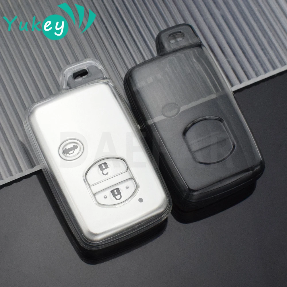 Transparent Car Key Case Cover for Toyota Camry Prius Land Cruiser Prado 150 Crown for Subaru Foreste XV Keychain Holder