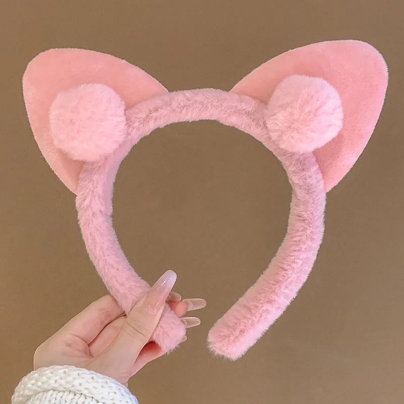 New Cat ear Hair Hoop Women Face Washing Hair Band Hairbands Cute Non slip Hair Clip Headbands Girls Headwear Hair accessories