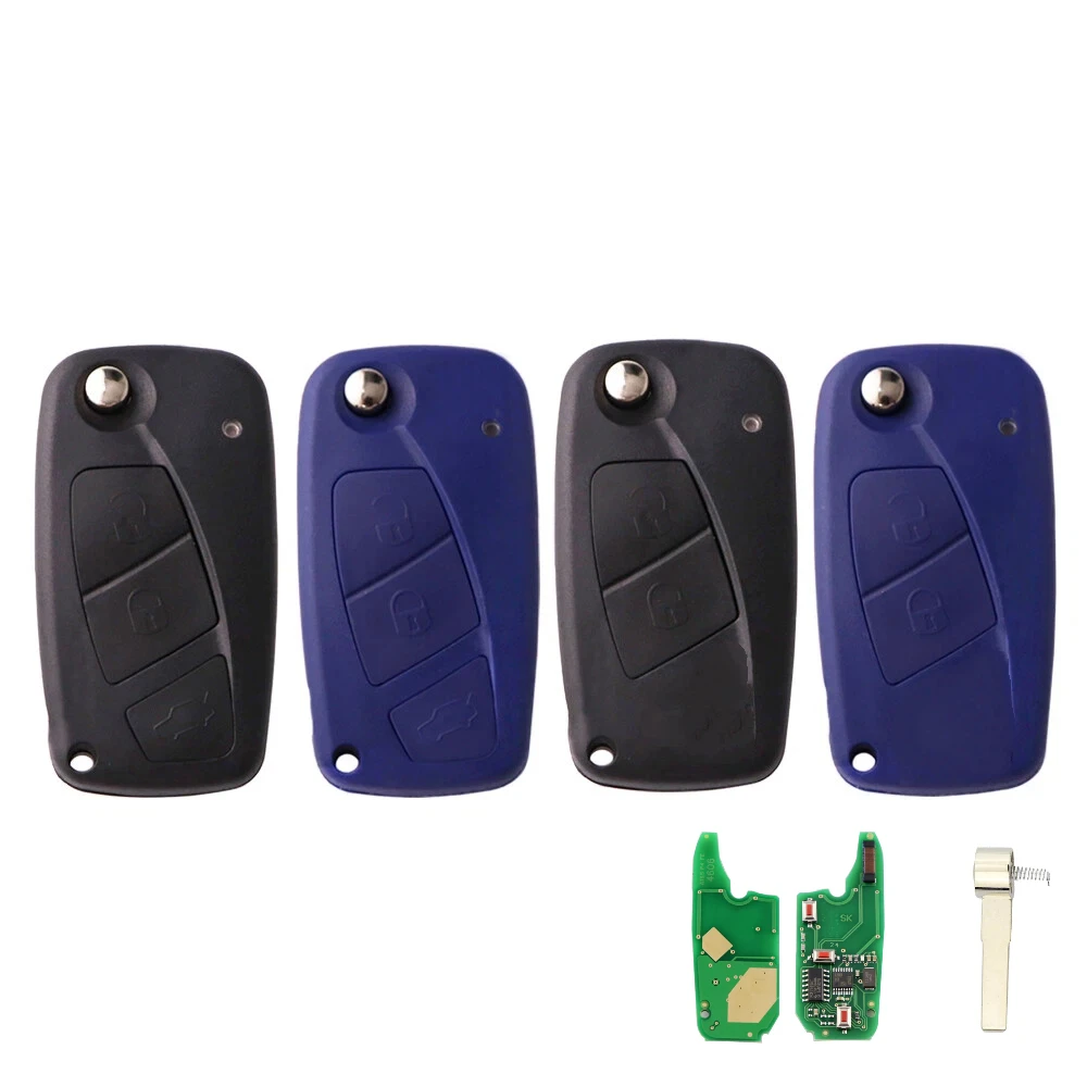 Remote Car Key For Fiat 500 Punto Ducato Stilo Panda EVO Bravo Doblo Qubo 3 Buttons  433MHz ID46 PCF7946 Chip Uncut For Peugeot