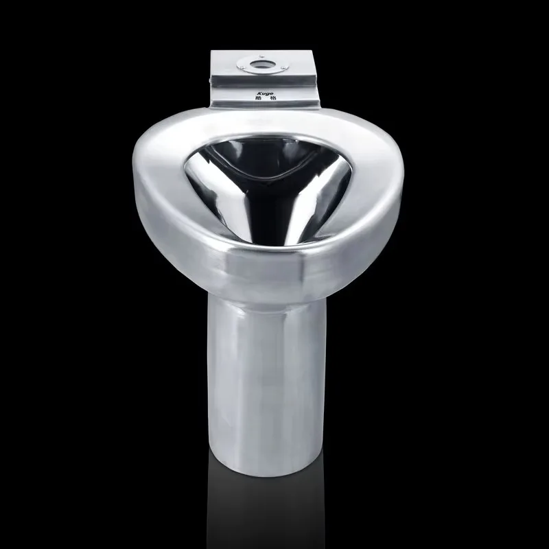 Wholesale Easy Install Public Floor Mounted P-trap WC Toilet Water Closet 304 316 Stainless Steel Prison Toilet Pan