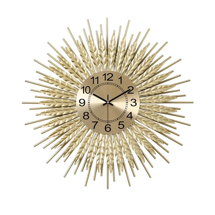 Mid Century Gold Wall Clocks Modern Living Room Luxury Creative Design Wall Clock Large Silent Stylish Relojes De Pared Decor