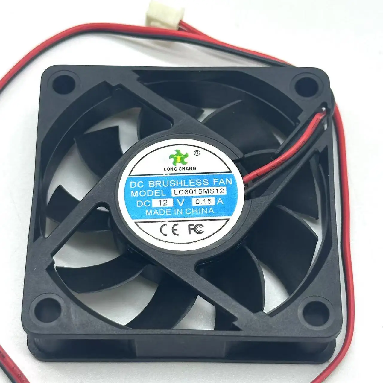 LONG CHANG LC6015MS12 DC 12V 0.15A 60x60x15mm 2-Wire Server Cooling Fan