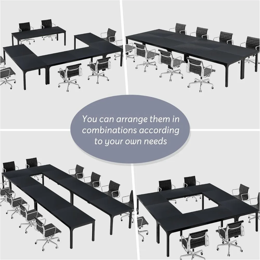 Conference Table,Large Rectangle Meeting Seminar Table for 8-10 Person,Long Business Tables,Only Table