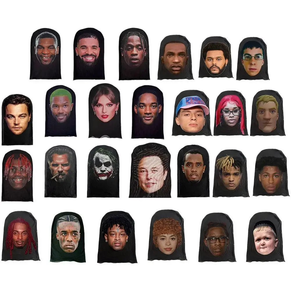 

Creative 3D Printed Kanye Mask Elastic Mesh Full Face Mask Novelty Supplies Party Cosplay Props Cosplay Headwear For Men Women