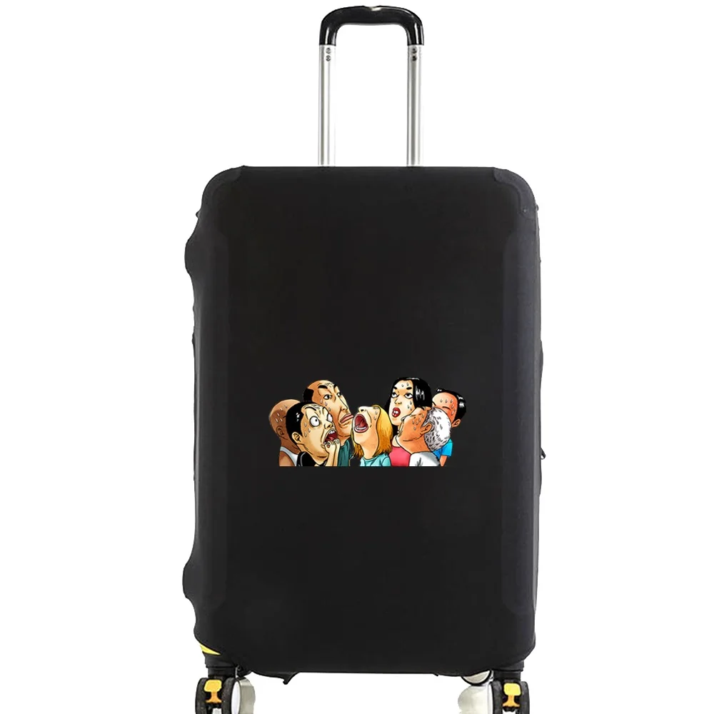 2023 Travel Essentials Suitcase Protective Case Cartoon Print for 18-32 Inch Holiday Traveling Accessories Trolley Luggage Cover