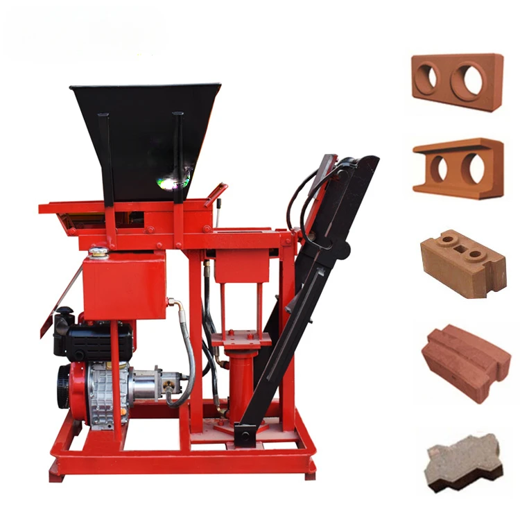 DF2-25 Eco brava clay interlocking brick machinery semi automatic soil brick making machine price for small business