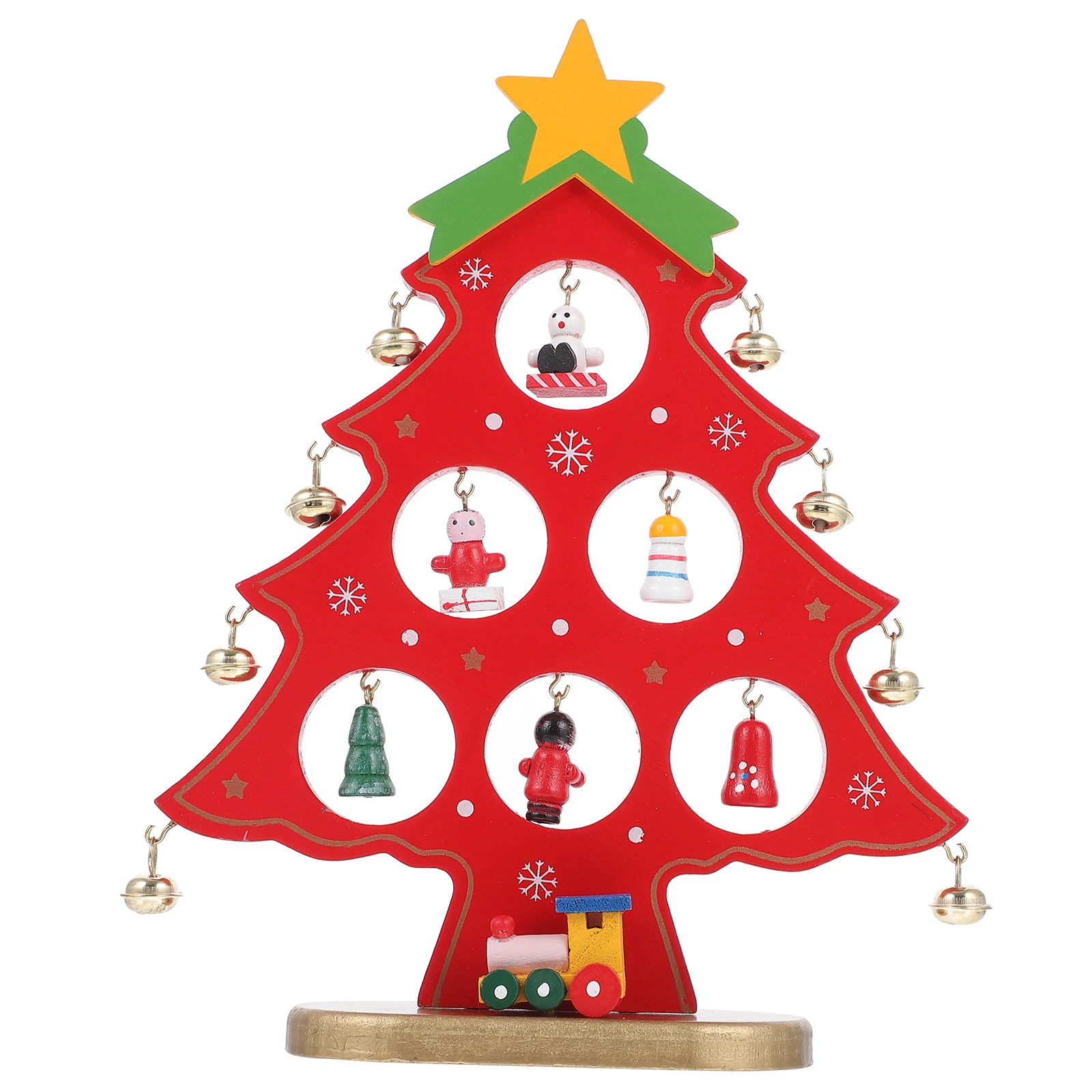 

1Pcs Christmas Tree Decor Wooden Mini Creative Desktop Ornament Xmas Party Decor Home Festival Scene Mini Xmas Tree
