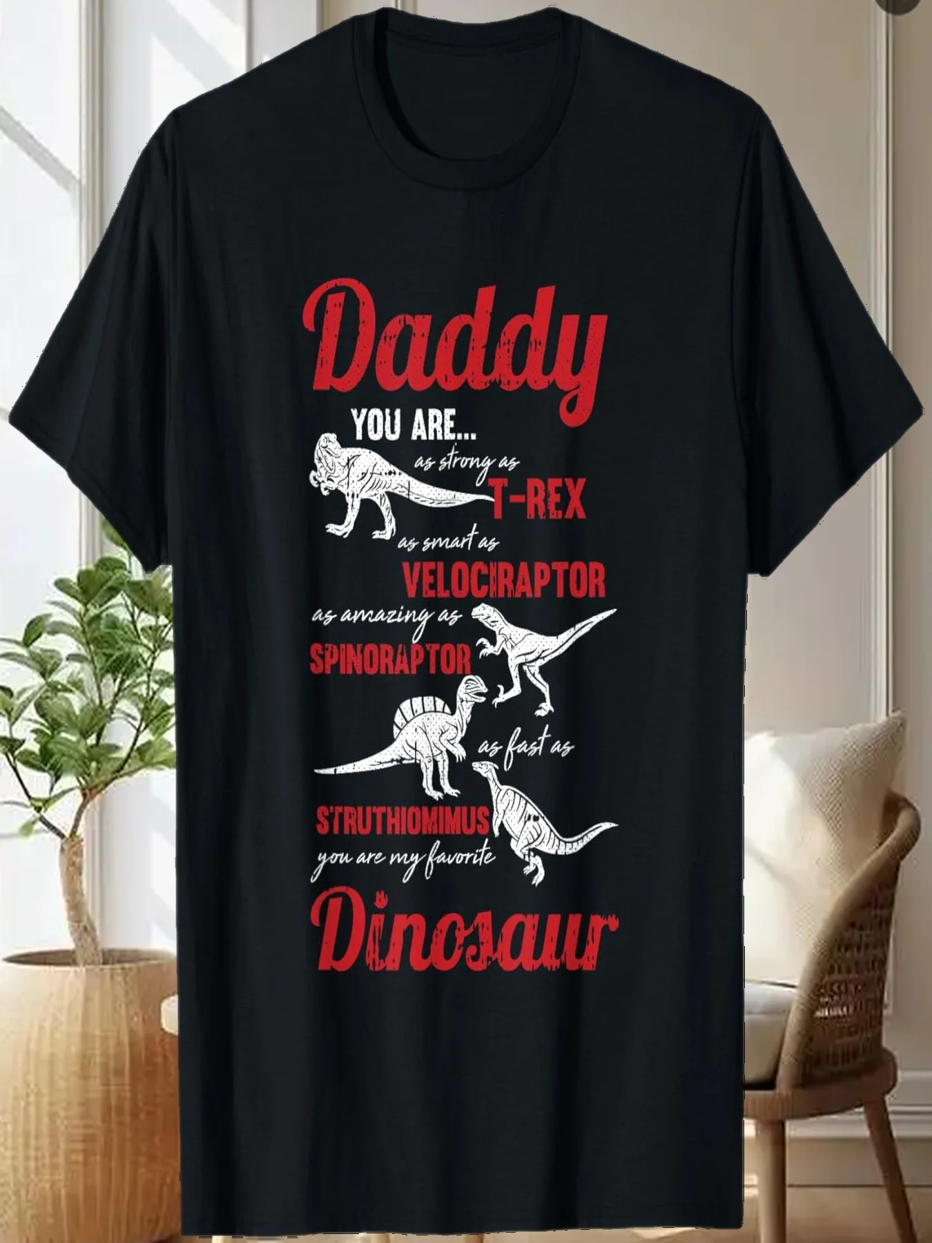 

Футболка «Папа, ты мой любимый динозавр» на день отца, сын и дочь