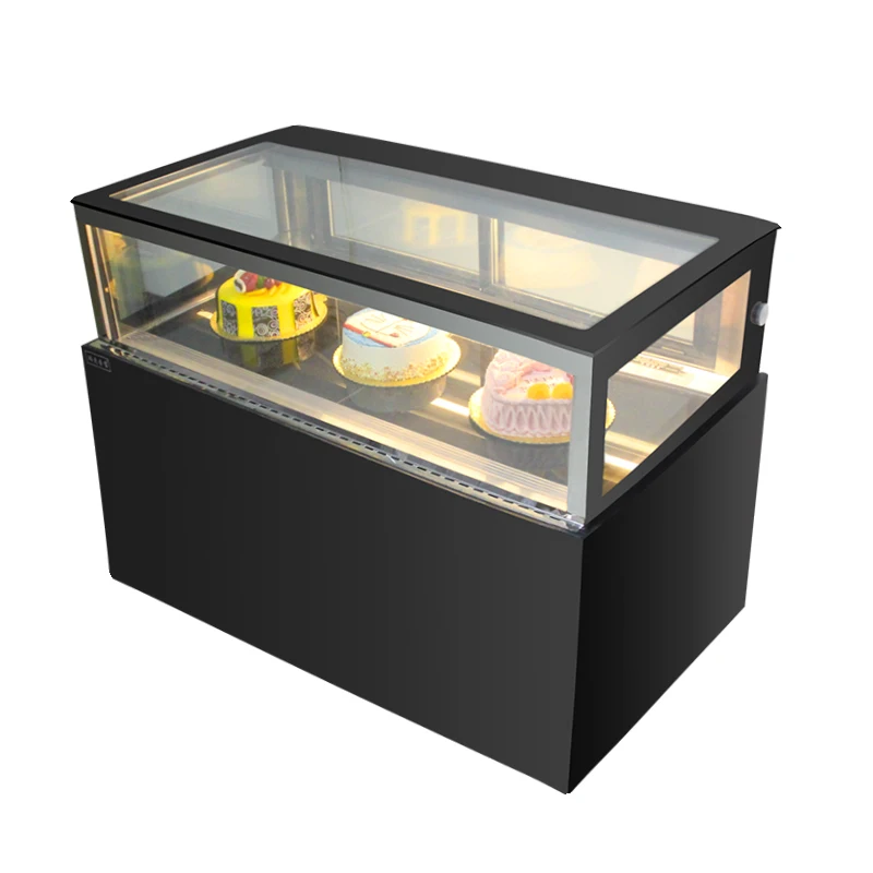 custom size Right angle counter freezer cabinet refrigerated cake display case