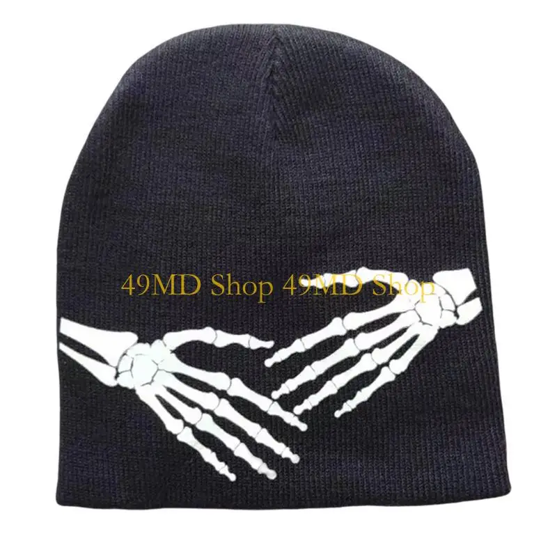 49MD Sweet Adult Hat Autumn Headdress Handmade Knitted Hat Fashion Fringed Girls for Street Styles Lover