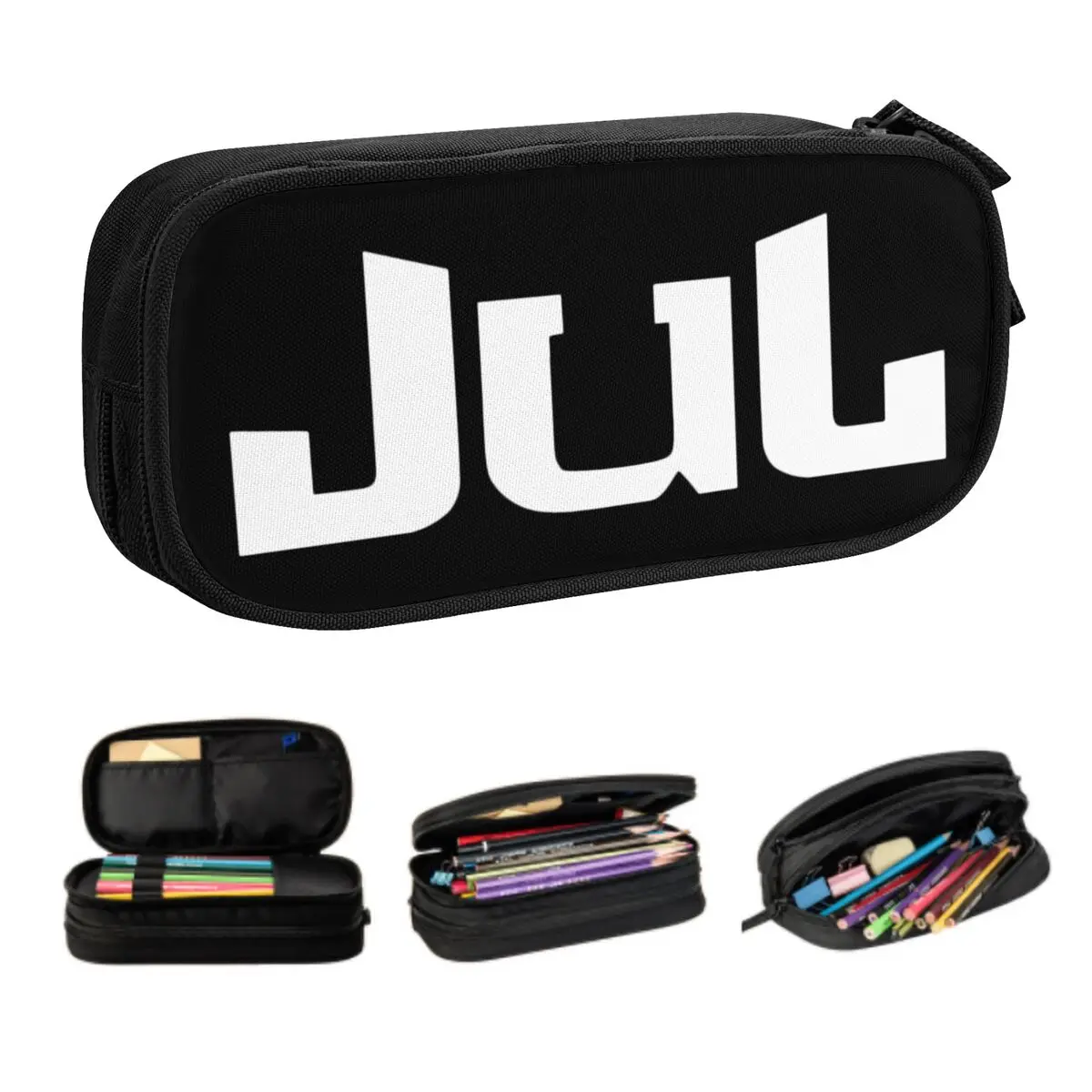 

Милый пенал Jul на заказ для мальчиков и девочек, большая емкость, французский рэпер, музыкальный пенал, школьные принадлежности