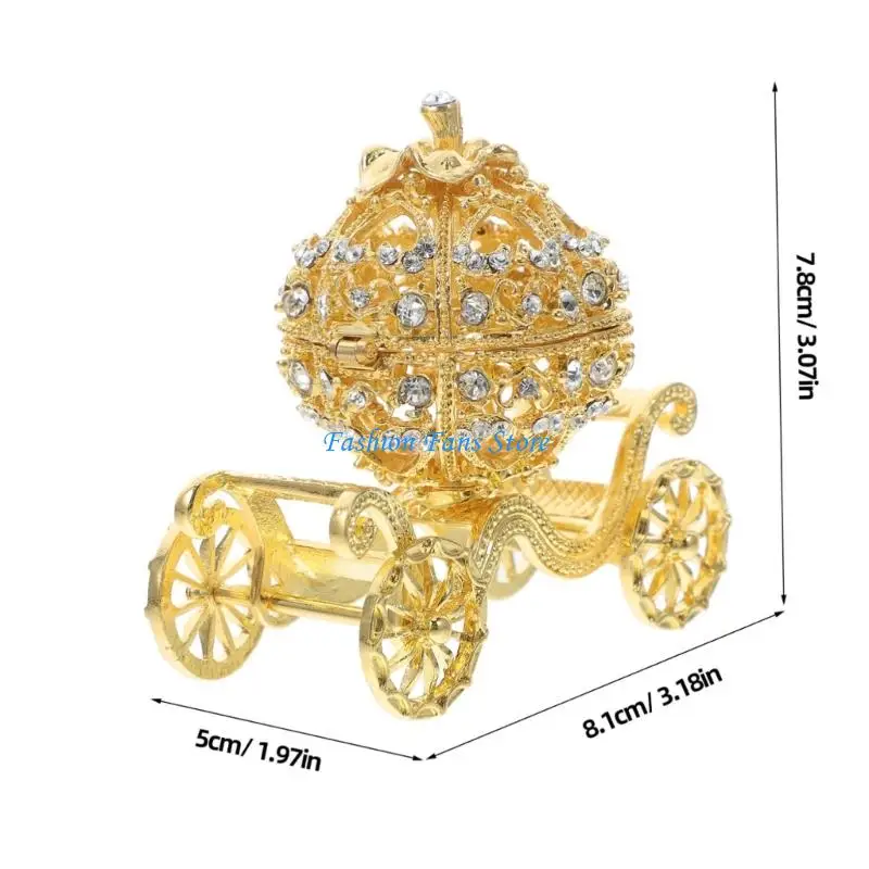 مربع المجوهرات على الطراز الأوروبي مربع هالوين عربات اليقطين ديكورز متين