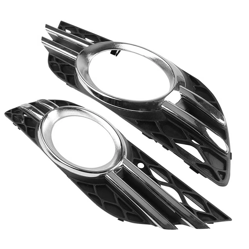 

8X Car Front Fog Light Grill Chrome Trim Cover Set For Mercedes-Benz E-Class W211 07-09 A2118851174 A2118851274