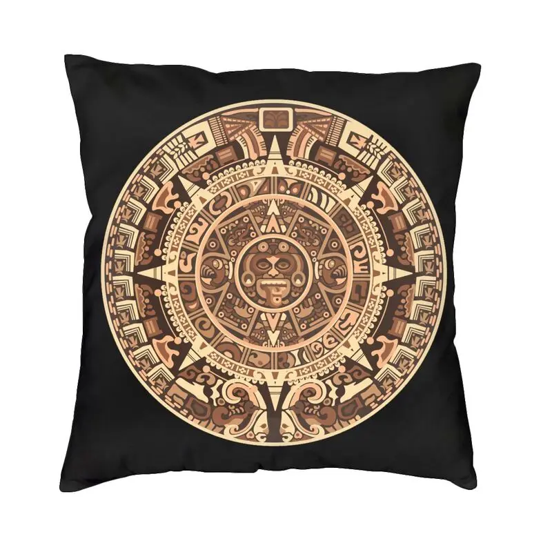 Maya Calendar Mexica Aztec Luxury Throw Pillow Cover Decoracion Salon Case Cushions for Sofa