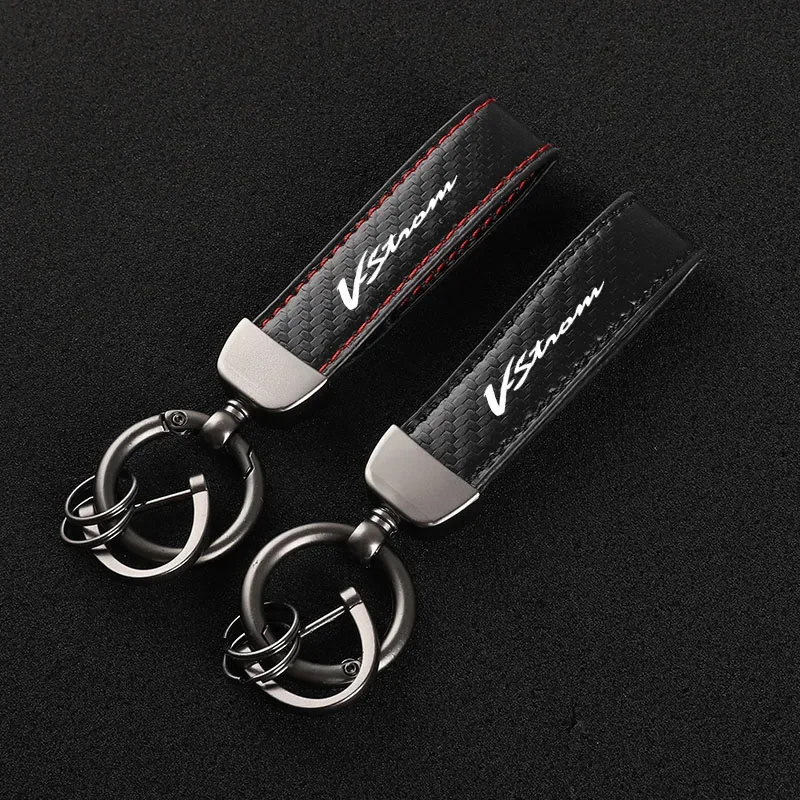 Leather Motorcycle keychain Horseshoe Buckle Jewelry for SUZUKI VSTROM DL250 DL650 V-Strom DL1000 DL 650/XT Accessories