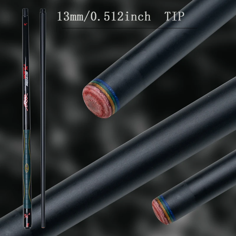 탄소 당구 큐 스틱, 13mm 팁 가죽 그립, 미끄럼 방지 디자인, 나인 볼 캐롬 당구 내구성 및 견고한 풀 큐
