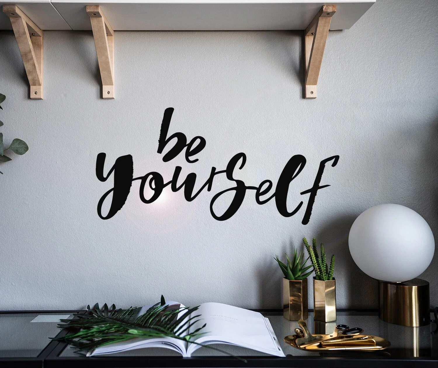 Vinyl Wall Decal Motivational Words Be Yourself Stickers 22.5 in x 11 in gz063