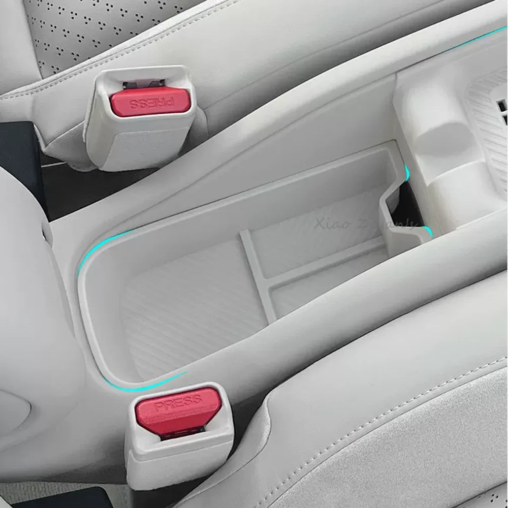 For Nio Firefly EV 2025~2027 2026 Car Armrest Storage Box Lower Storage Organizer Wireless Charging Mat Interior Accessories