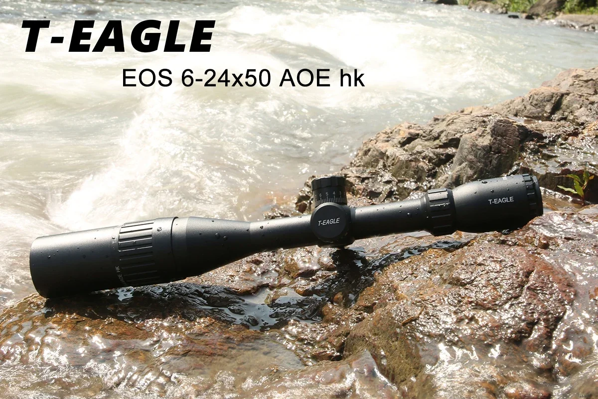 

T-Eagle Optics EOS 6-24x50 AOE HK Rifle Scope Hunting Riflescope Optical Aim Collimator Tactical Gun Sight Red Green Reticle