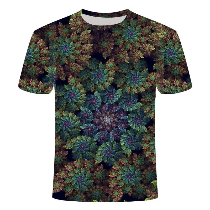 

New T-shirts for men and women 3D printing colorful bizarre pictures summer top fashion clothing hip hop printing psychedelic