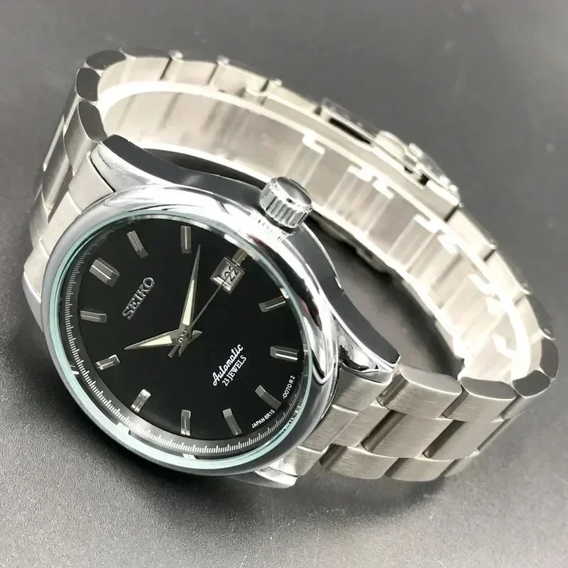 Seiko SARB035 الأصلي ساعة ميكانيكية أوتوماتيكية للرجال العلامة التجارية العصرية 2024 موضة جديدة عادية بسيطة سوار فولاذي ساعة مقاومة للماء