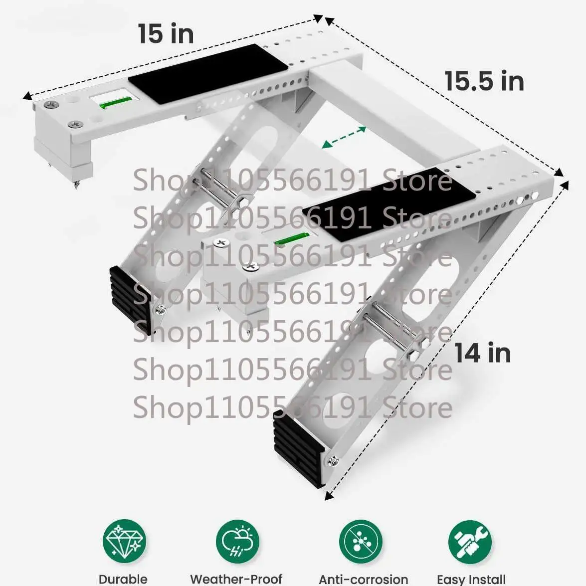 Heavy Duty Foldable AC Bracket - Universal Wall Mount for Window Air Conditioner, Max Load 200kg