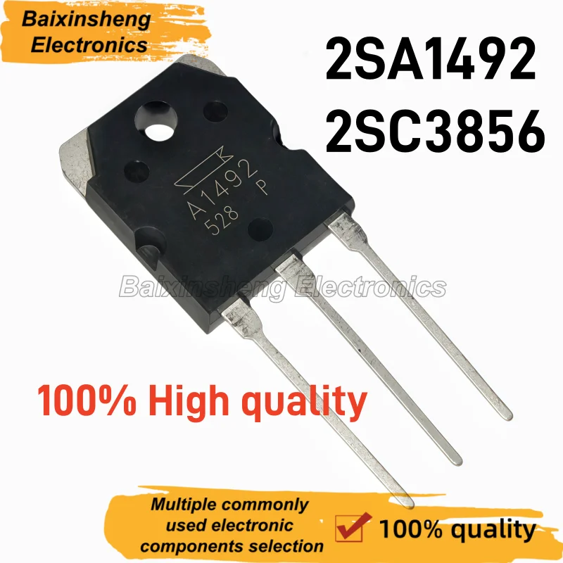 10PCS 100% High quality 2SA1492 2SC3856 A1492 C3856 TO-3P Fever high-power tube pairing tube