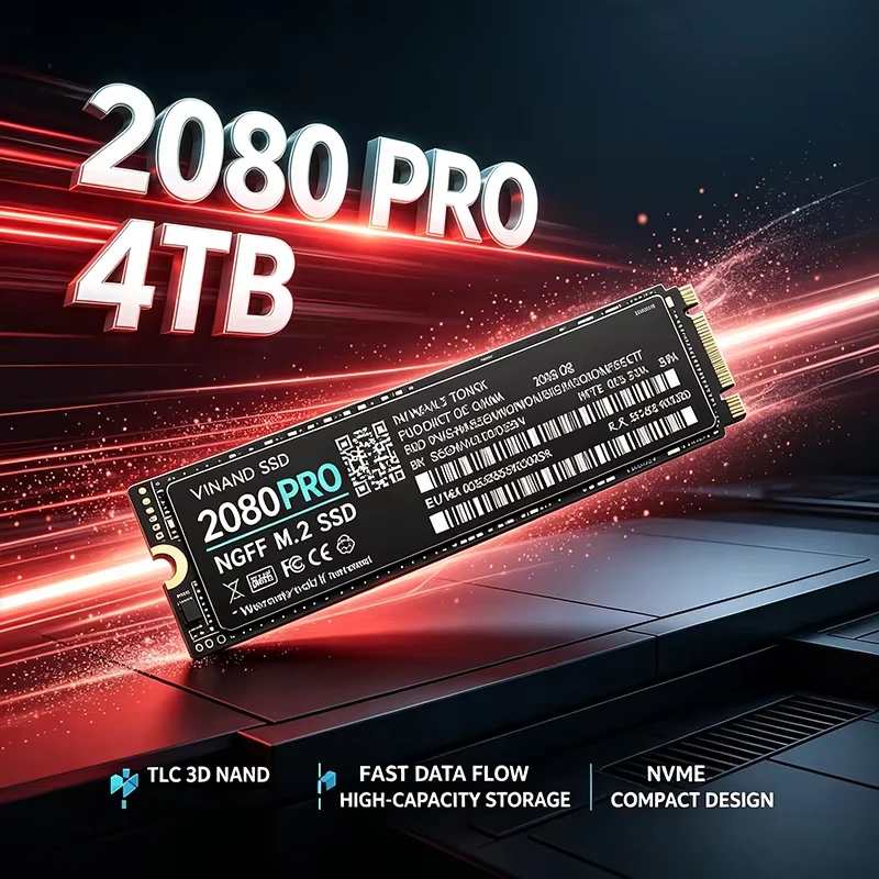 2080 PRO M.2 2280 NGFF PCIe 3.0 SSD Up to Internal Solid State Drive 500GB-4TB For Laptop Desktop Gaming PC Storage